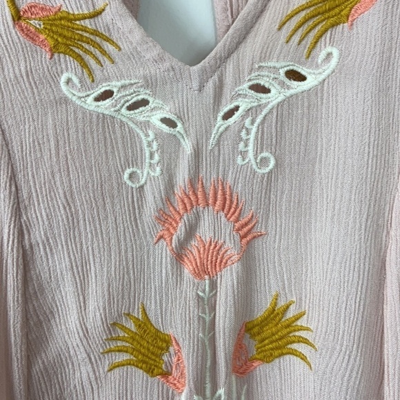 Free People Adelaide Intimately Free Embroidered Boho Tank Keyhole Mini Dress XS - Picture 6 of 10